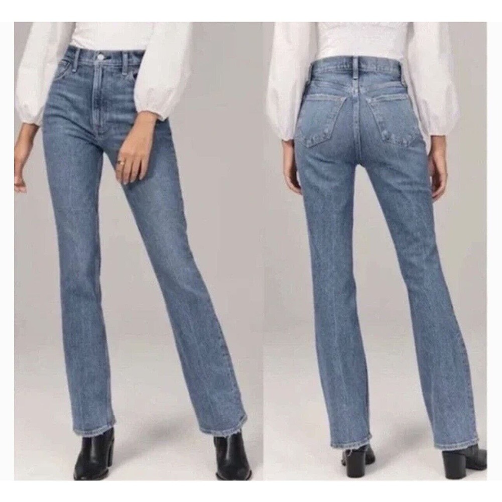 Abercrombie & Fitch The 70s Vintage Flare Ultra High Rise Jeans Womens Size 27 4